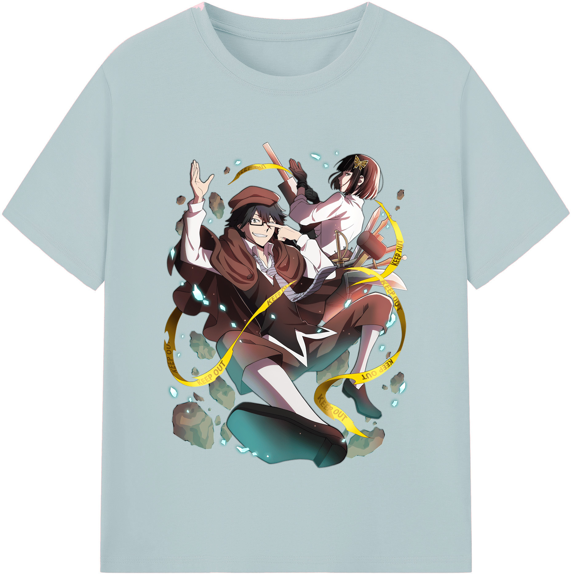 （画像用） 文豪ストレイドッグス Bungo Stray Dogs 綿100％半袖Tシャツ（フロントプリント）